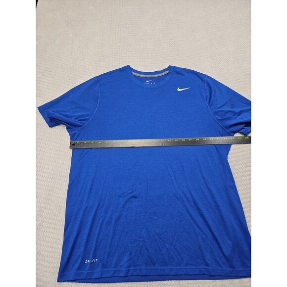 Nike Shirt Mens XL Blue Dri Fit Performance Short Sleeve - Picture 3 of 7
